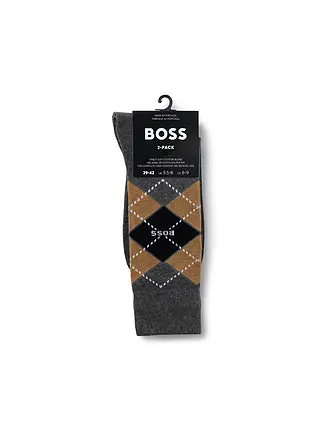 BOSS | Chaussettes lot de 2 gris moyen | grau